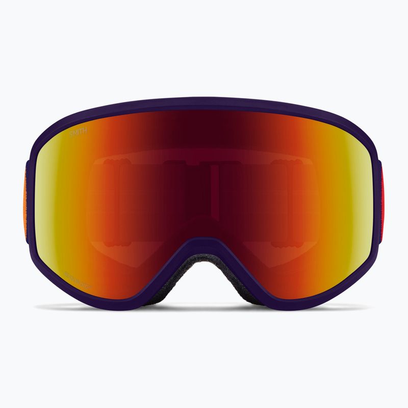 Maschera da sci per bambini Smith Reason OTG S3 deep plum gradient/red solx mirror antifog 2