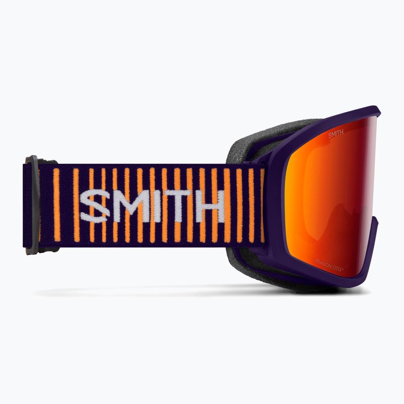 Maschera da sci per bambini Smith Reason OTG S3 deep plum gradient/red solx mirror antifog 3
