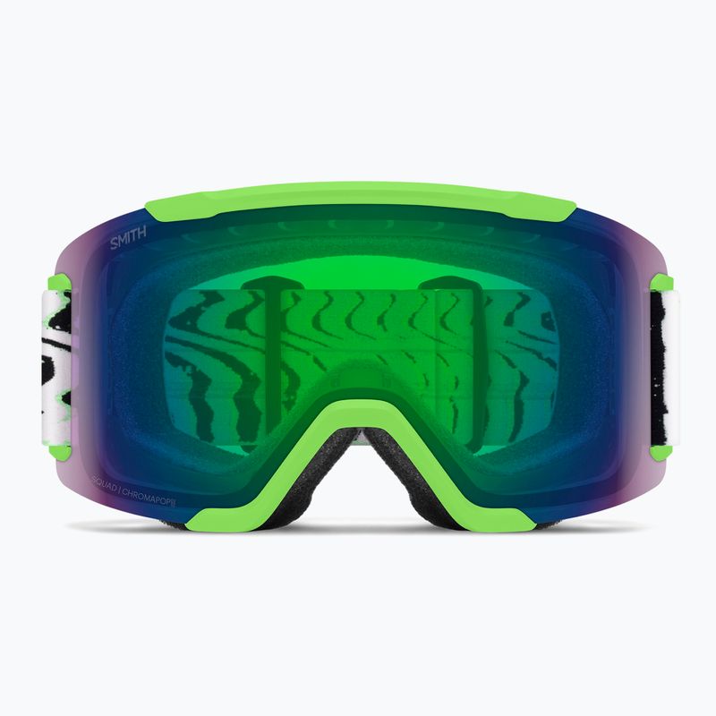 Maschera da sci Smith Squad S2 slime static shag/chromapop everyday green mirror 2
