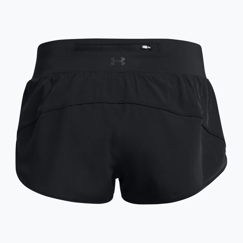 Pantaloncini da corsa Under Armour Launch Pro 2'' donna nero/nero/riflettente 2