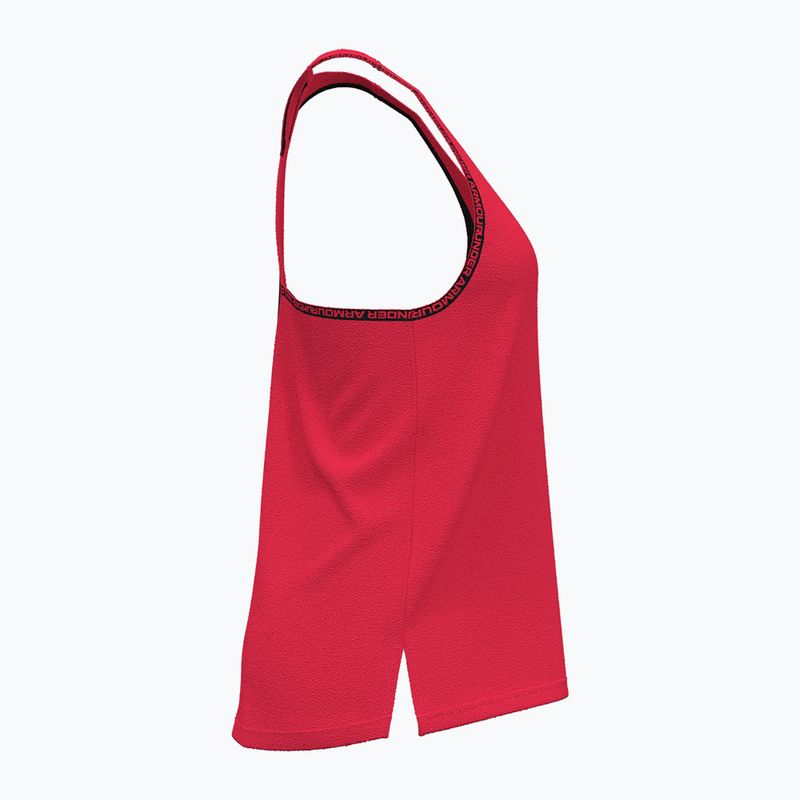 Under Armour Knockout Tank canotta da allenamento rosso/nero da donna 3