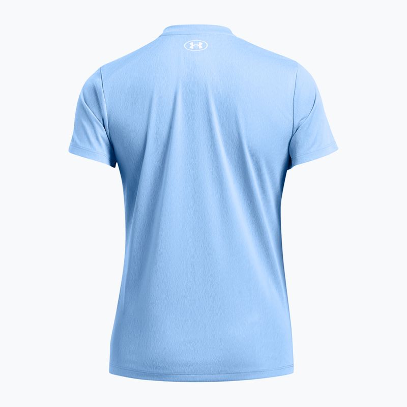 Under Armour Tech Riddle maglia da allenamento da donna horizon blu/bianco 4