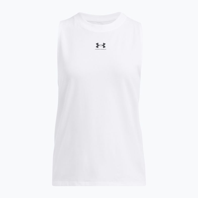 Under Armour Rival Muscle Tank bianco/nero canotta da allenamento donna 3