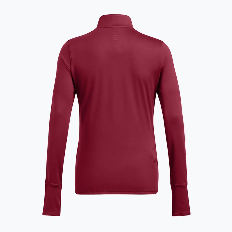 Under Armour Launch Pro Half Zip cardinale/riflettente da donna a maniche lunghe da running 2