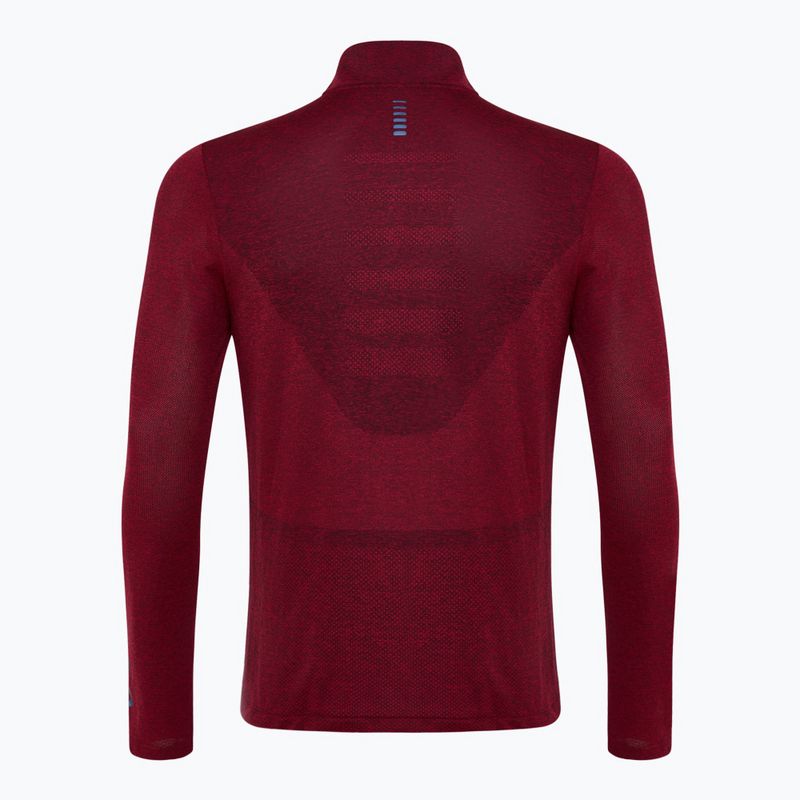 Felpa da corsa Under Armour Seamless Stride 1/4 Zip da uomo rosso racer/riflettente 2