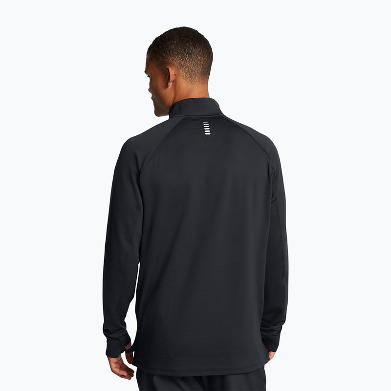 Felpa da running Under Armour Launch Elite CW Half Zip nera/riflettente da uomo 2