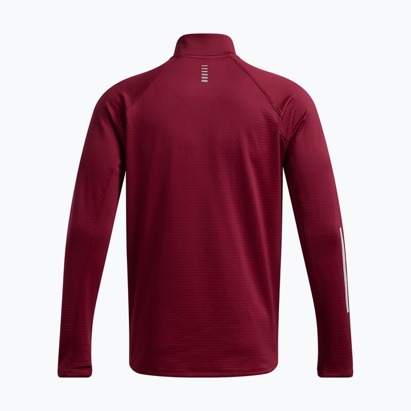 Felpa da corsa Under Armour Launch Elite CW Half Zip cardinale/riflettente da uomo 4