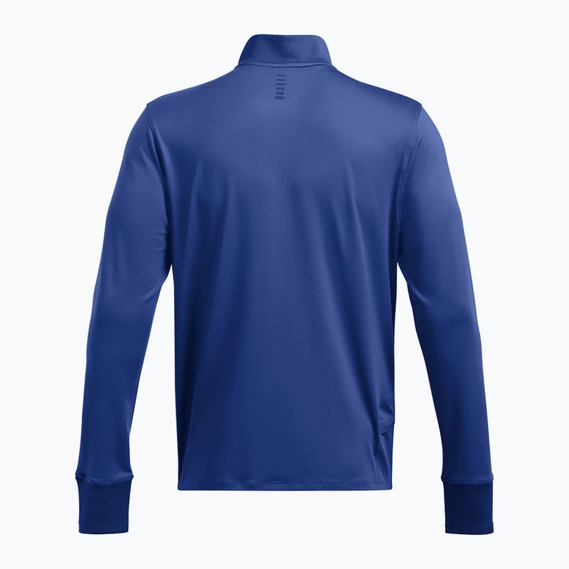 Under Armour Launch Pro 1/4 Zip Uomo, manica lunga da running blu/tecnologico/riflettente 2