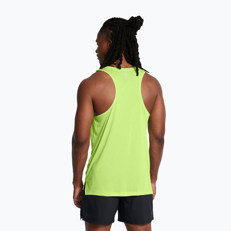 Under Armour Launch Singlet canotta da corsa da uomo verde/riflettente 2