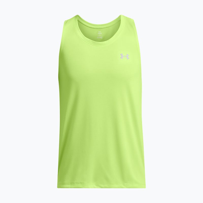 Under Armour Launch Singlet canotta da corsa da uomo verde/riflettente 3