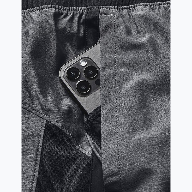 Pantaloncini da corsa Under Armour Launch 7" Heather nero/nero/riflettente da uomo 5