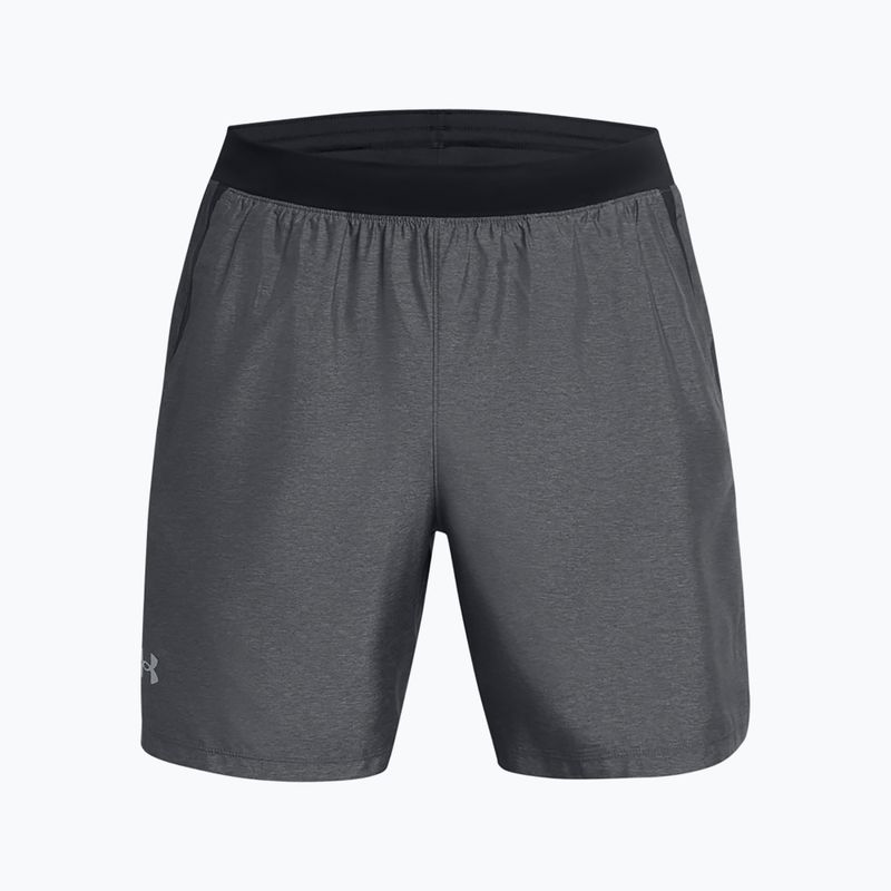 Pantaloncini da corsa Under Armour Launch 7" Heather nero/nero/riflettente da uomo 6