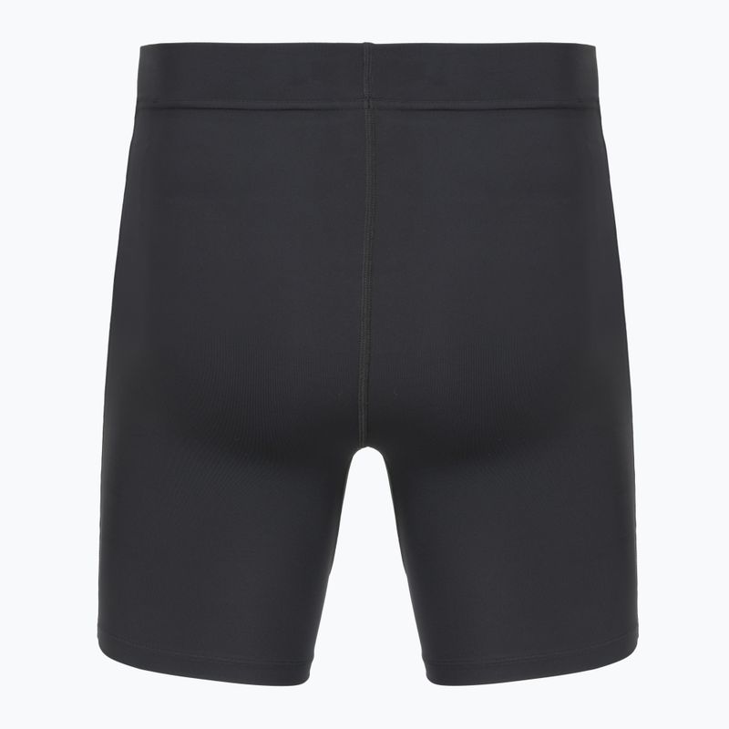 Leggings da corsa da uomo Under Armour Launch Half Tights black/black/metallic silver 2