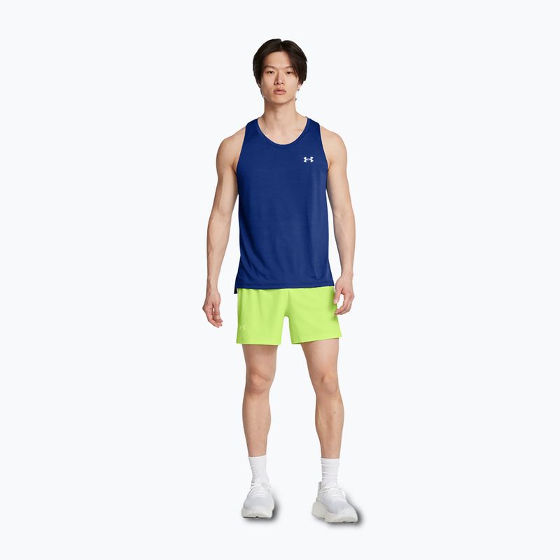 Pantaloncini da corsa Under Armour Launch Elite 5" verde morph/verde morph/riflettente da uomo 2