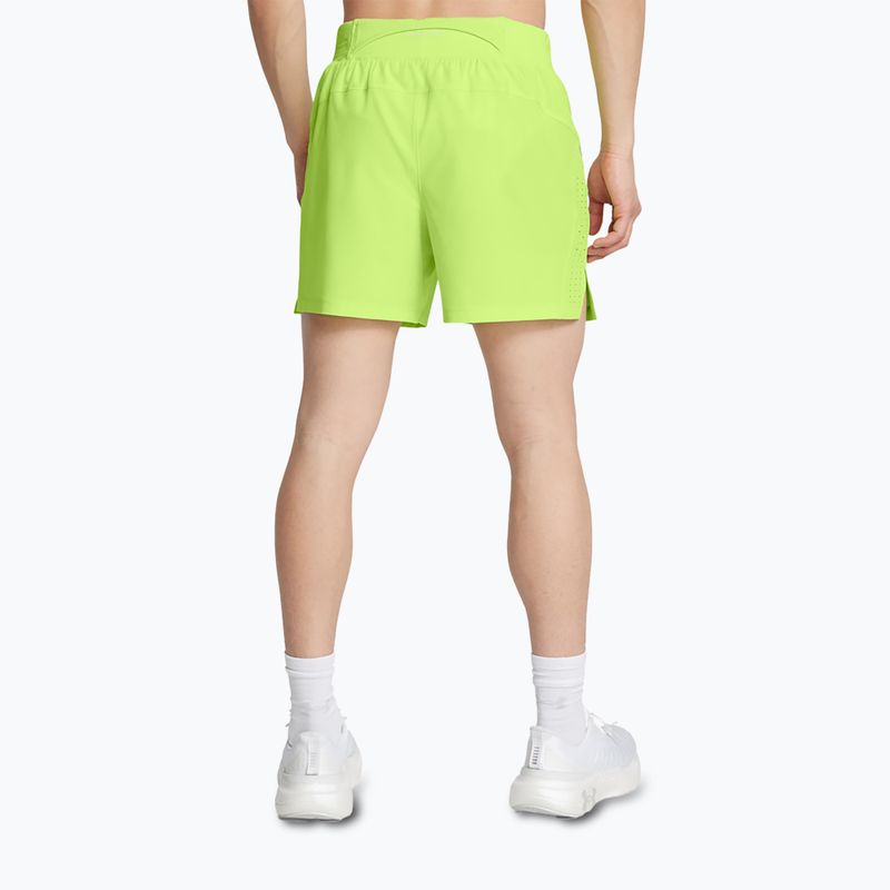 Pantaloncini da corsa Under Armour Launch Elite 5" verde morph/verde morph/riflettente da uomo 3