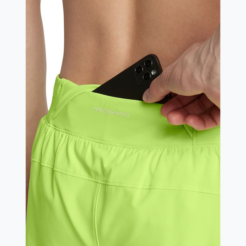 Pantaloncini da corsa Under Armour Launch Elite 5" verde morph/verde morph/riflettente da uomo 4