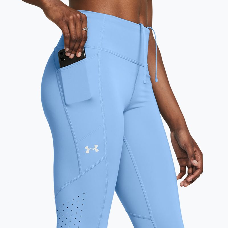 Under Armour Launch Ankle leggings da corsa da donna blu orizzonte/blu orizzonte/riflettente 4