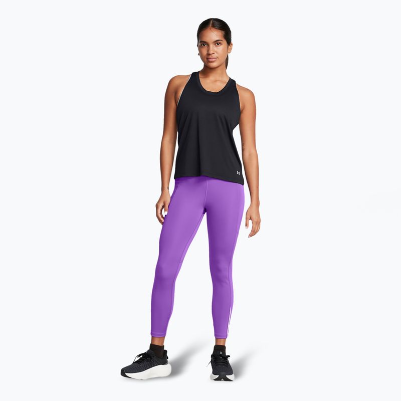 Under Armour Launch Ankle, leggings da corsa da donna, color lavish/lavish/riflettente 2