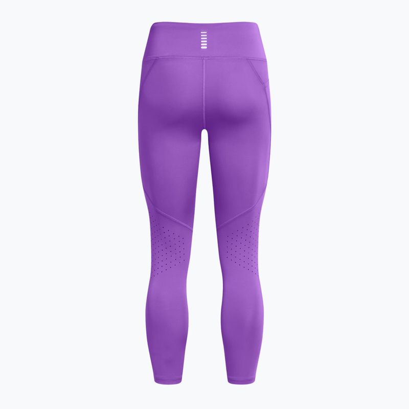 Under Armour Launch Ankle, leggings da corsa da donna, color lavish/lavish/riflettente 6
