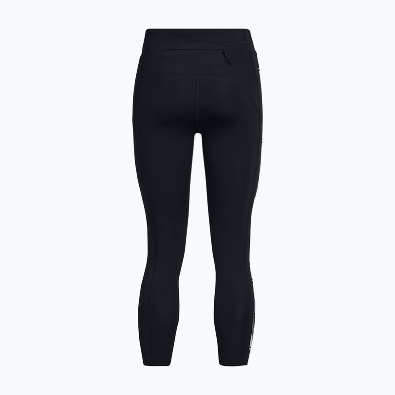 Leggings Under Armour da donna Run Anywhere nero/tetra grigio/bianco 2