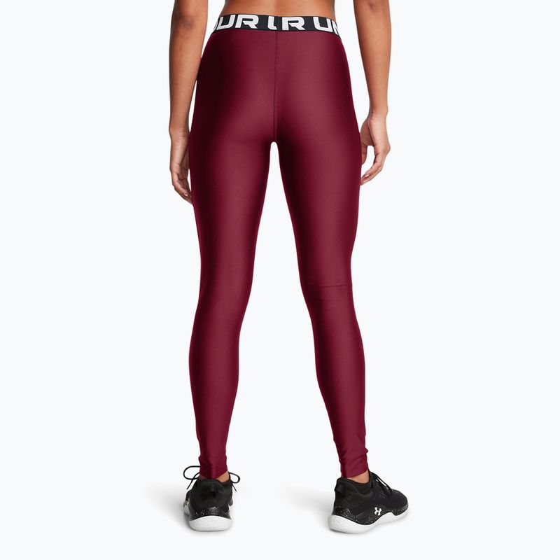 Leggings Under Armour HeatGear cardinale/bianco da donna 3