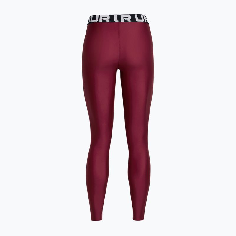 Leggings Under Armour HeatGear cardinale/bianco da donna 5