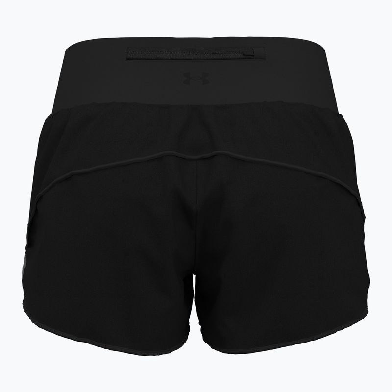 Pantaloncini da corsa Under Armour Launch Pro 3'' donna nero/riflettente 2