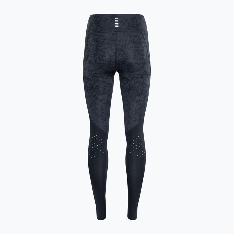 Leggings da corsa Under Armour Launch Printed Ankle donna nero/nero/riflettente 2