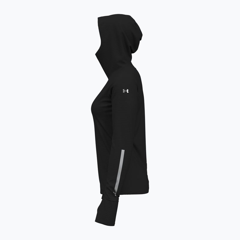 Felpa da running Under Armour donna Lunch Elite CW Balaclava Hoodie nero/riflettente 3