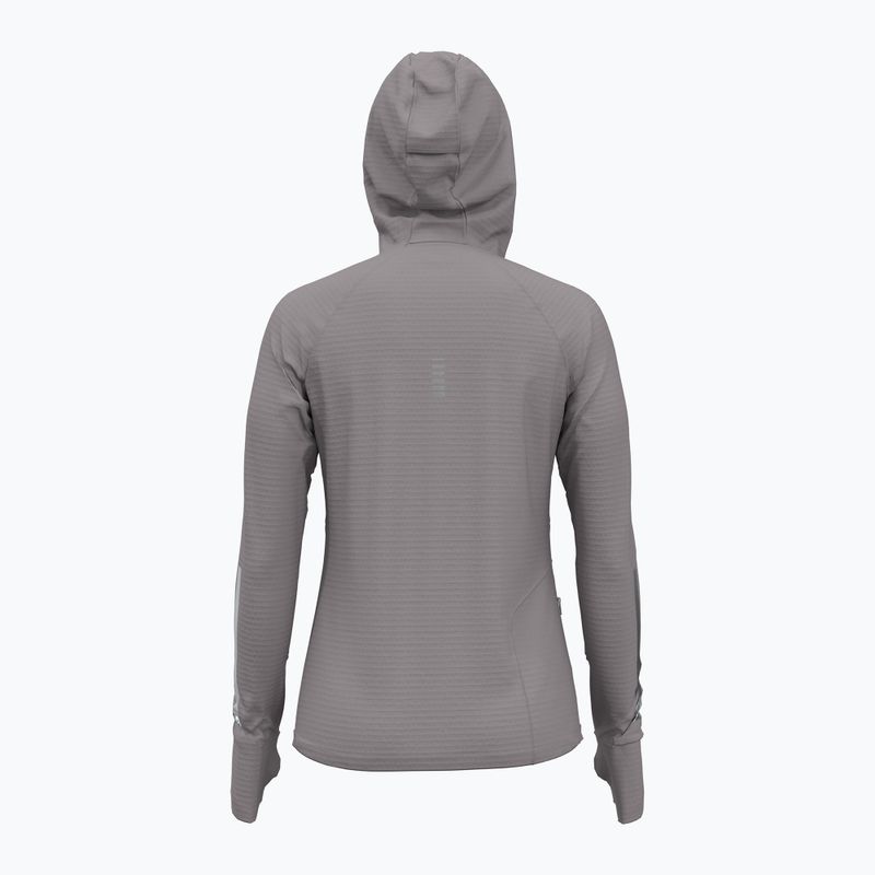 Felpa da running Under Armour donna Lunch Elite CW Balaclava Hoodie grigio tetra/riflettente 2
