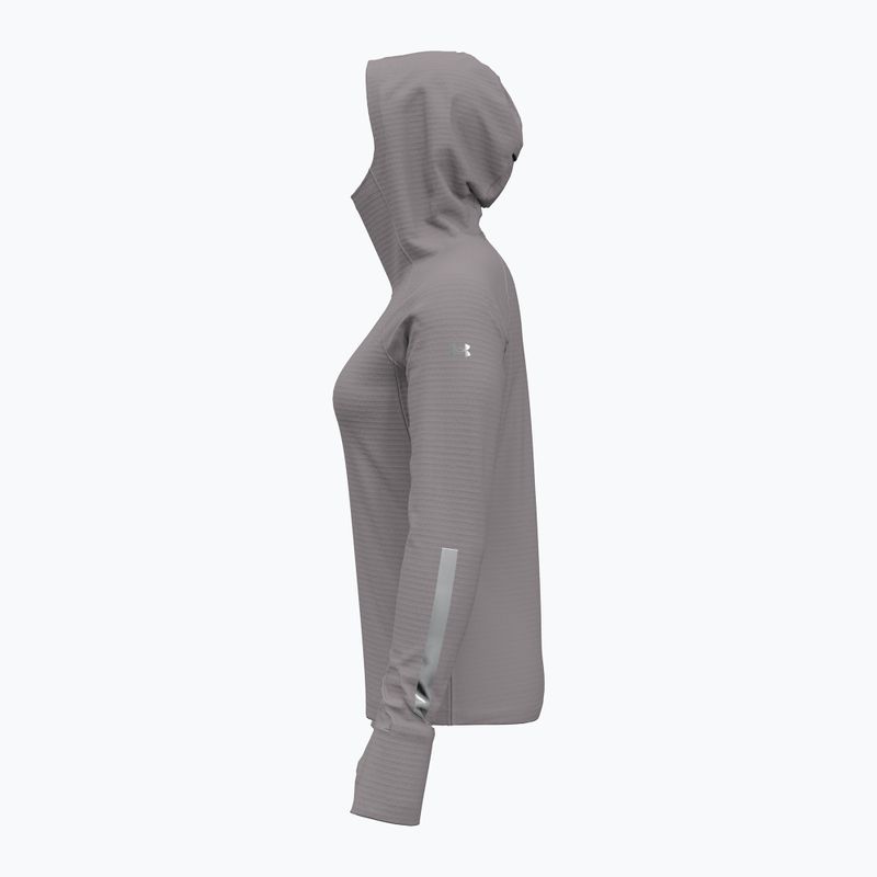 Felpa da running Under Armour donna Lunch Elite CW Balaclava Hoodie grigio tetra/riflettente 3