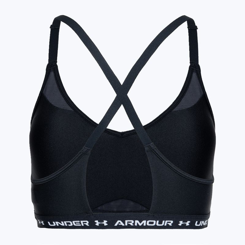 Reggiseno da allenamento Under Armour Crossback Low bianco/nero 2