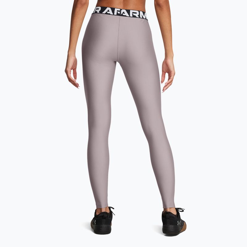 Under Armour HeatGear tetra grigio/bianco, leggings da allenamento per donna 3