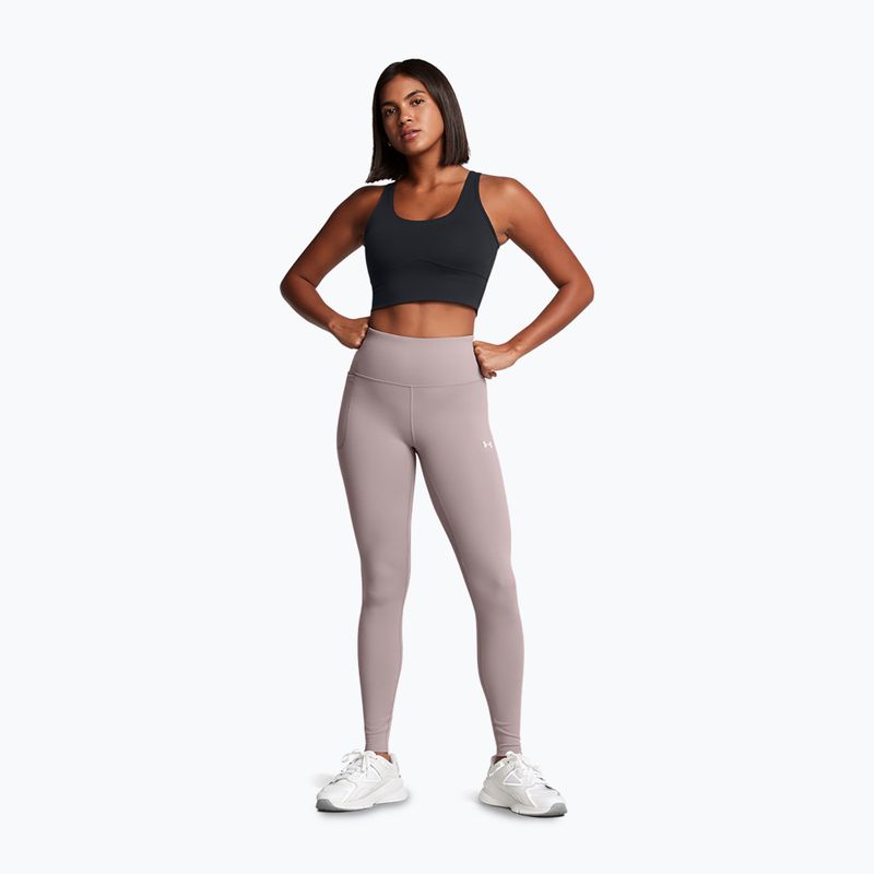 Under Armour Motion tetra grigio/bianco, leggings da allenamento da donna 2