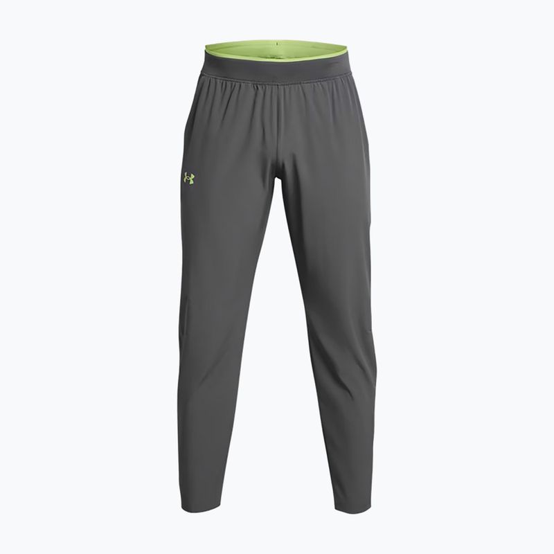 Pantaloni da corsa Under Armour Storm Run castlerock / verde morhp / riflettenti da uomo 6