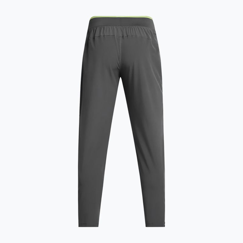 Pantaloni da corsa Under Armour Storm Run castlerock / verde morhp / riflettenti da uomo 7