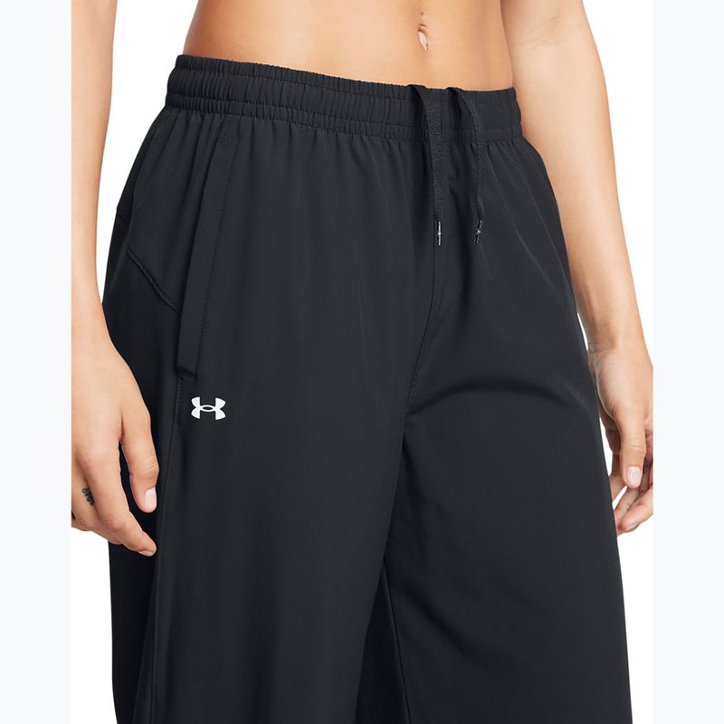 Pantaloni Under Armour da donna Rival Wide Leg nero / bianco 4