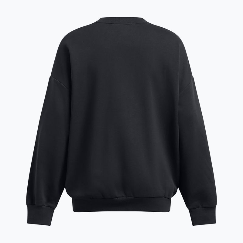 Felpa Under Armour Rival Fleece OS Crew donna nero/bianco 5