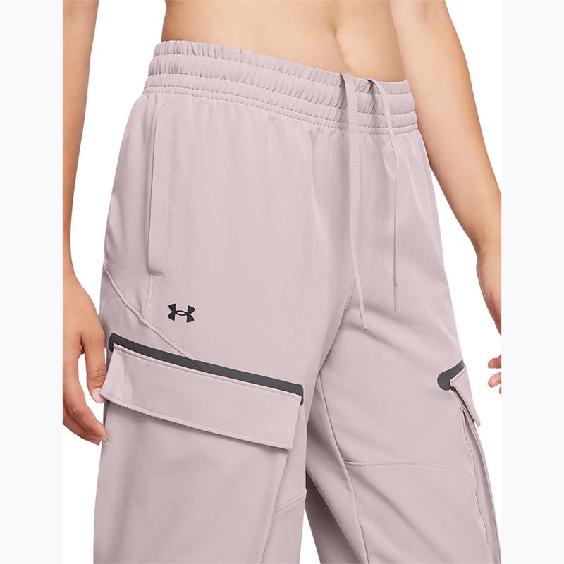 Pantaloni Under Armour Unstoppable Cargo da donna grigio tetra / nero 5