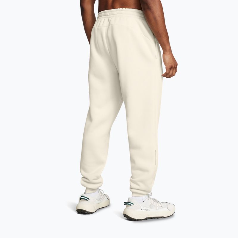 Under Armour Fleece Pro Joggers da uomo base bianco/kaki 3