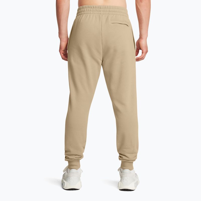 Pantaloni Under Armour Rival Fleece Joggers city kaki/bianchi da uomo 3