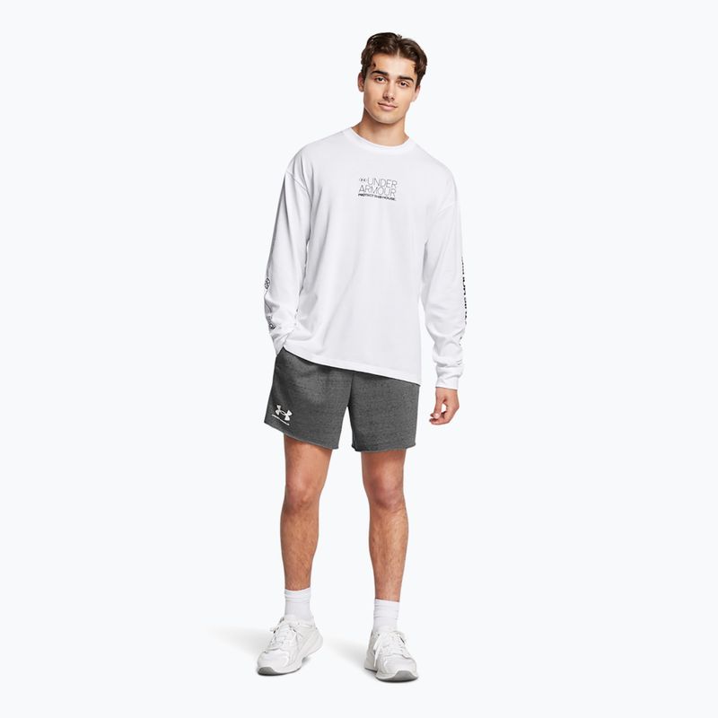 Pantaloncini Under Armour Rival Terry 6in castlerock/onyx white da uomo 2