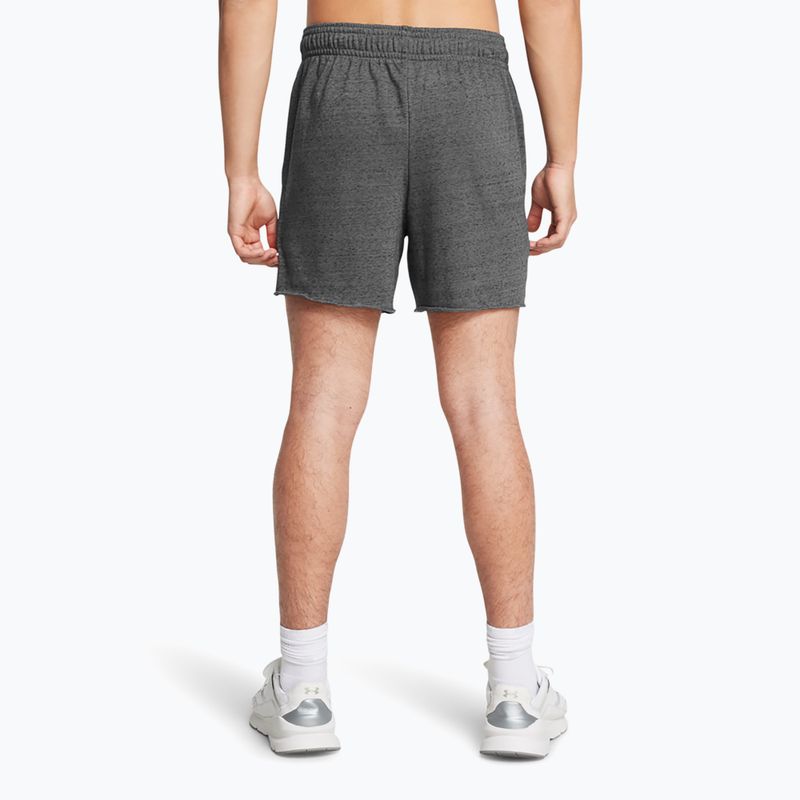 Pantaloncini Under Armour Rival Terry 6in castlerock/onyx white da uomo 3