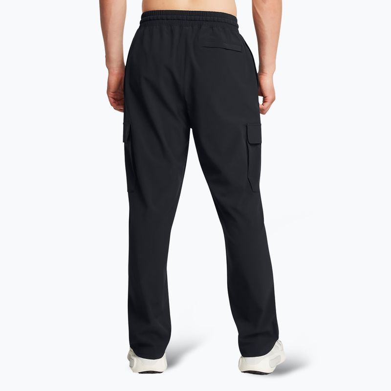 Pantaloni Under Armour Vibe Woven Cargo da uomo, nero/bianco 3