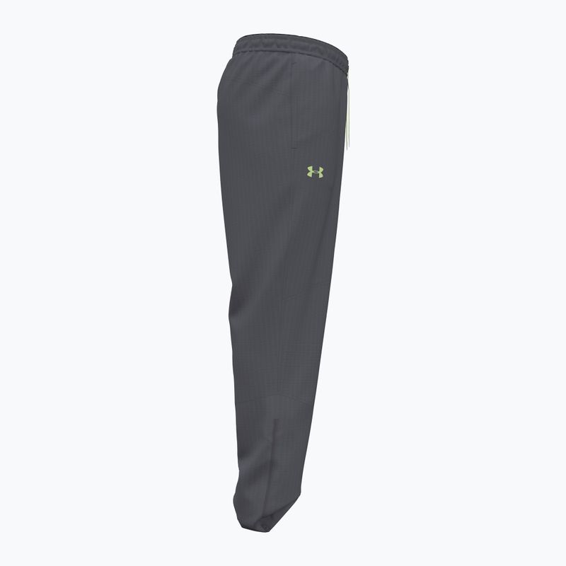 Pantaloni da uomo Under Armour Legacy Windbreaker castlerock / verde morph 3