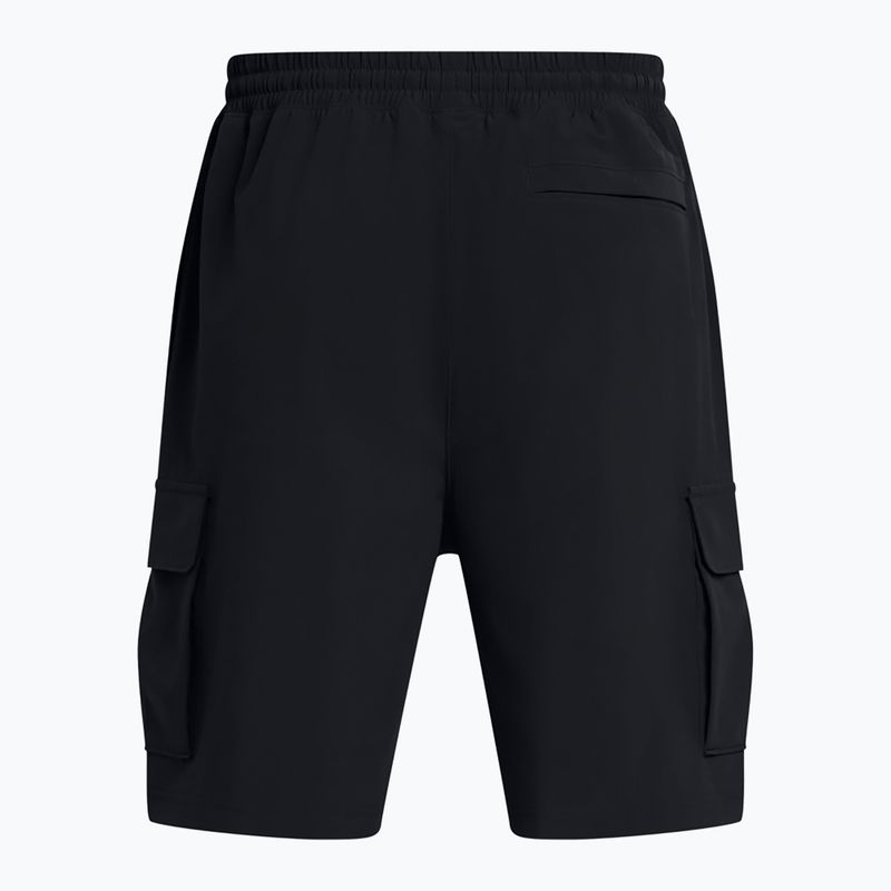 Pantaloncini da allenamento uomo Under Armour Vibe Woven Cargo black/white 2