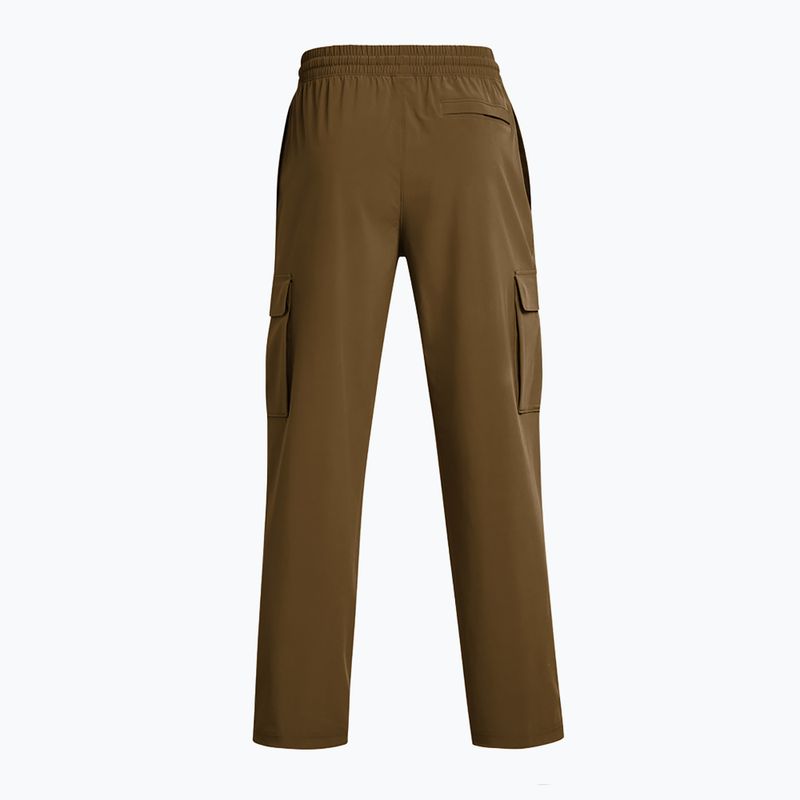 Pantaloni Under Armour Vibe Woven Cargo da uomo coyote/nero 2