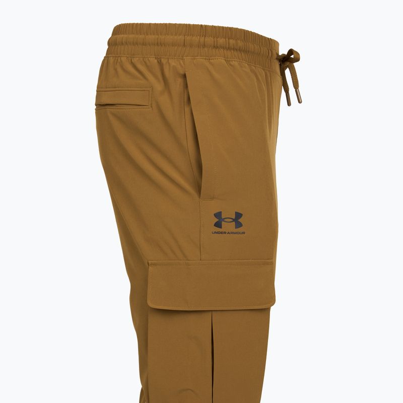 Pantaloni Under Armour Vibe Woven Cargo da uomo coyote/nero 3