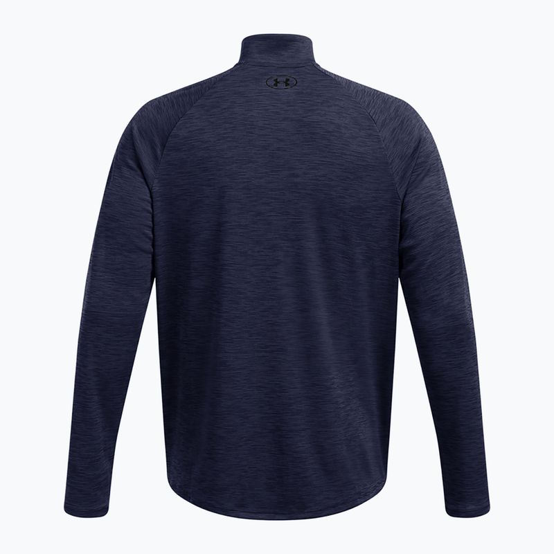 Felpa da uomo Under Armour Tech Textured 1/2 Zip midnight navy/black 2