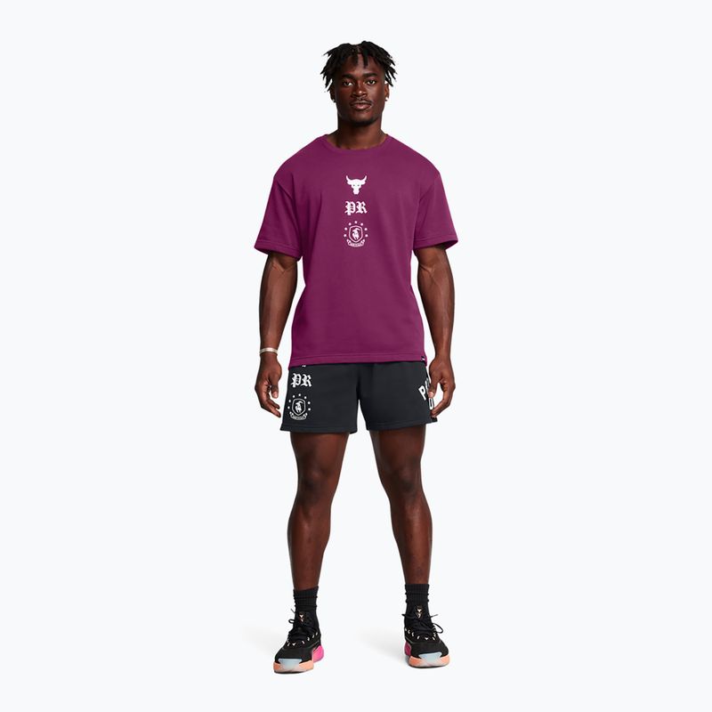 Pantaloncini uomo Under Armour Project Rock Terry Badge Of Honor Fleece black 2